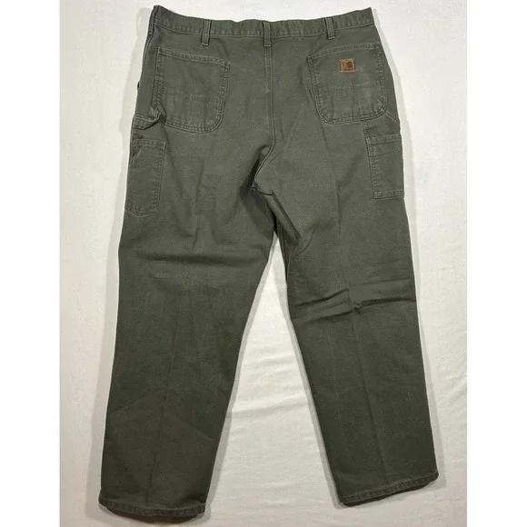 Carhartt Work Pants B11 MOS 42x32 Green Utility Carpenter Dungaree Fit Men's - Picture 8 of 12